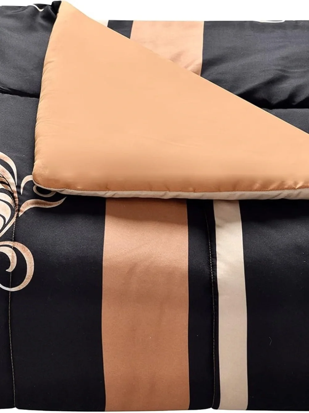 Fairfield Square Collection Gold Sabrina Reversible 8 Pc. Twin Comforter Sets